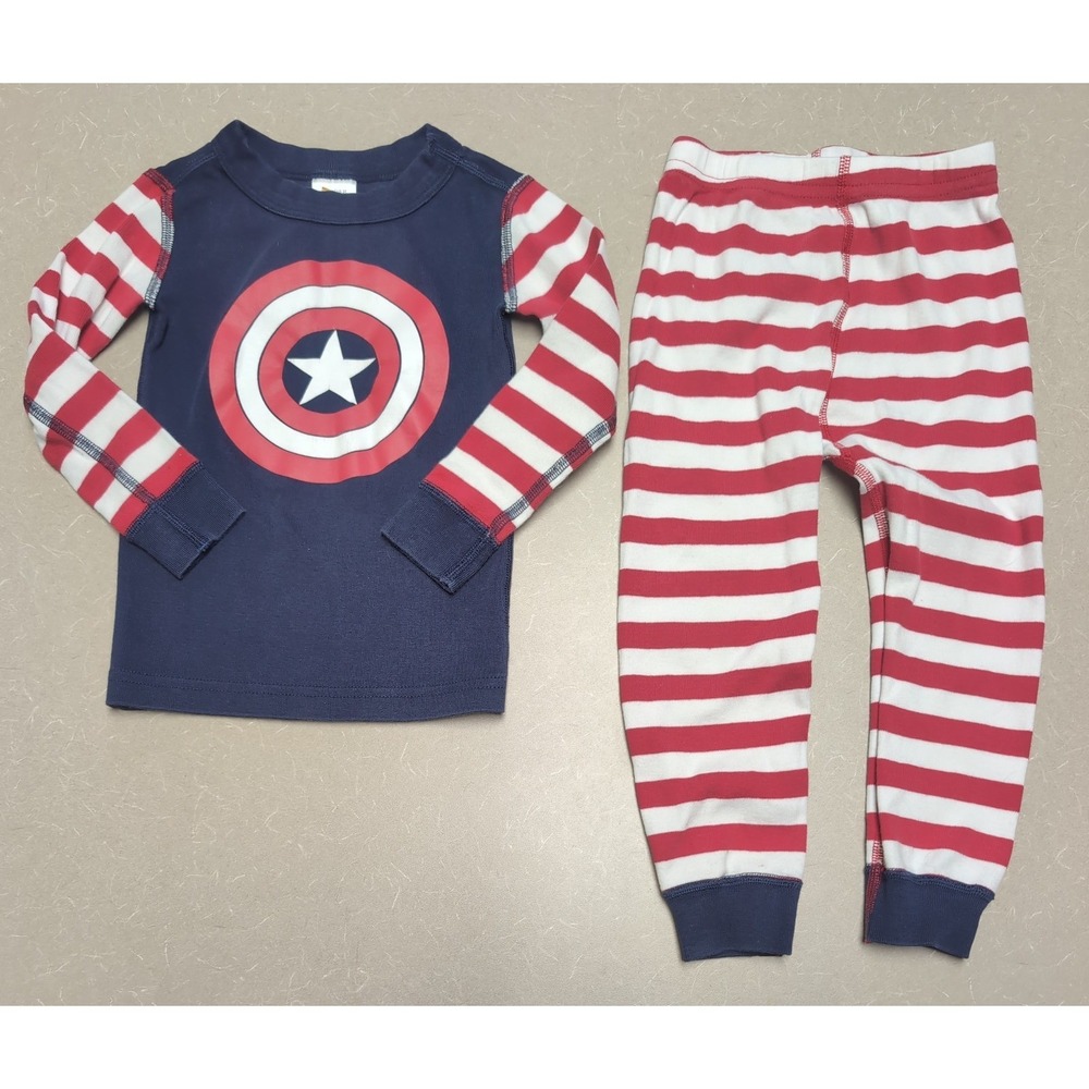 Hanna‎ Andersson Marvel Captain America Pajamas Size 3T US
